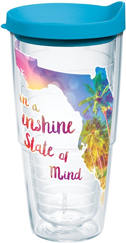 Tervis 24oz Insulated Tumbler - Florida Sunshine State, Clear & Turquoise