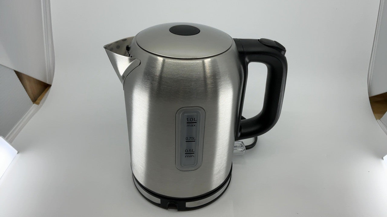 1.1Qt Electric Kettle, Stainless Steel, Auto Shut-Off, 1500W, Black/Silver