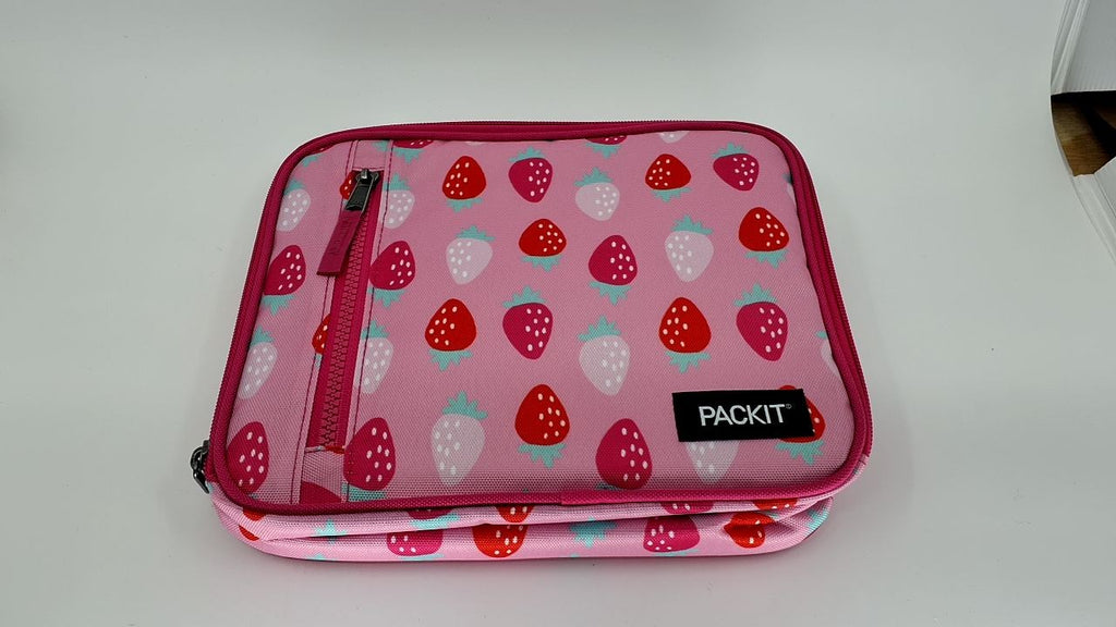 ECOFREEZE Sweet Strawberry Lunch Box PackIt Collapsible & Zip Closure