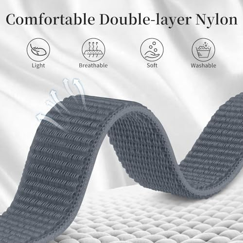 Adjustable Nylon Band for Apple Watch 38mm 40mm 41mm 42mm 44mm 45mm 46mm