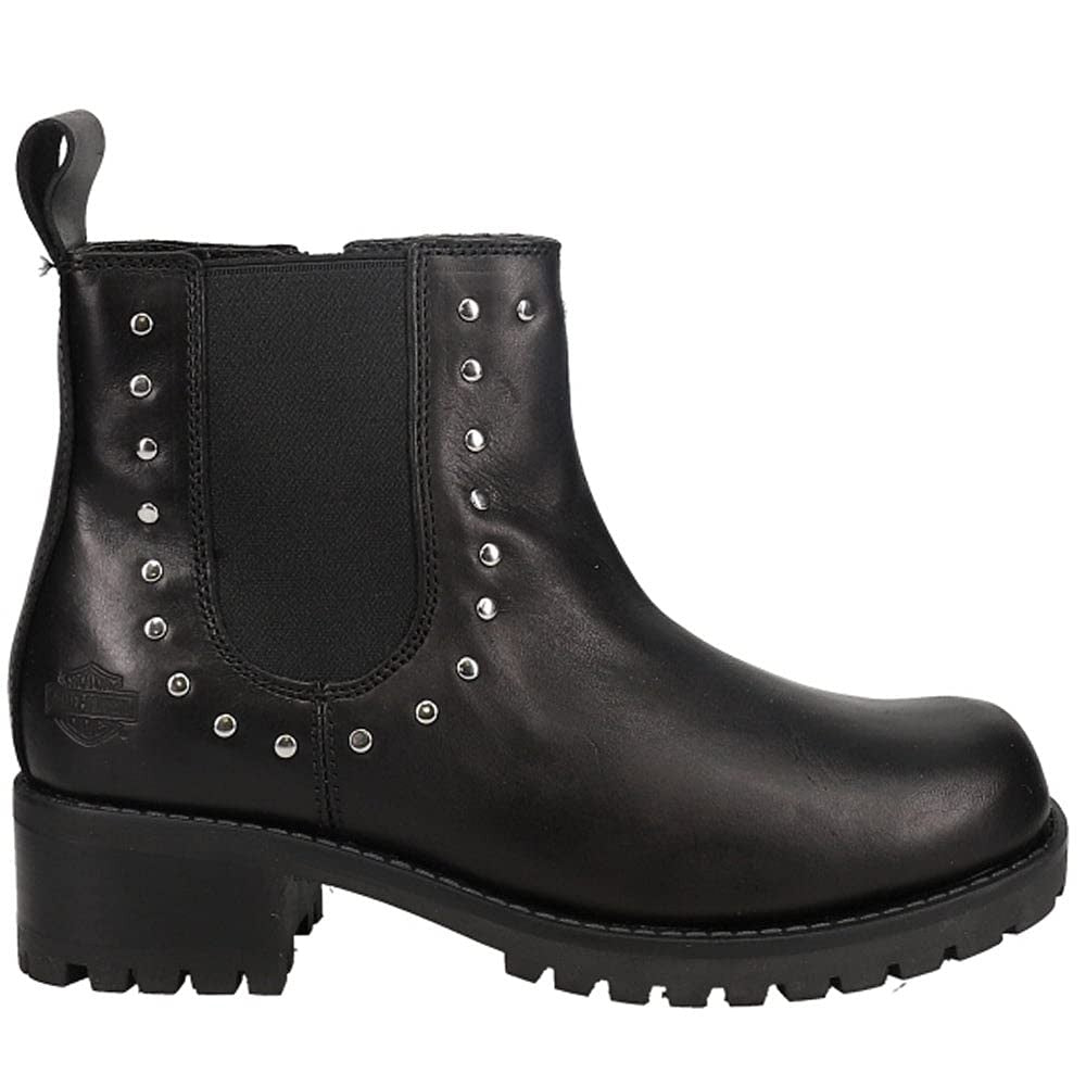 Harley-Davidson Footwear Women's Ashby Pull On Boot, Black, 8.5
