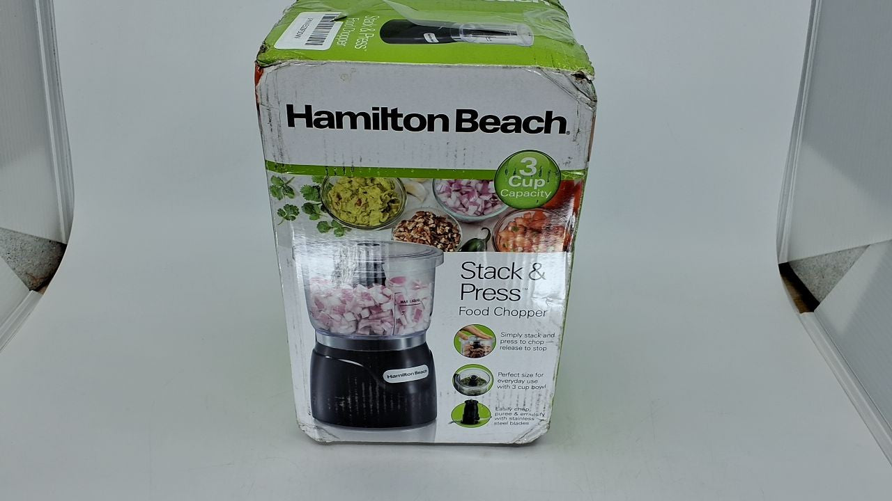 Hamilton Beach 3-Cup Food Processor, Black, 350W, Chopping & Mincing