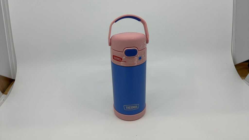 THERMOS FUNtainer 12oz Kids Water Bottle, Purple/Pink, Insulated Stainless Steel