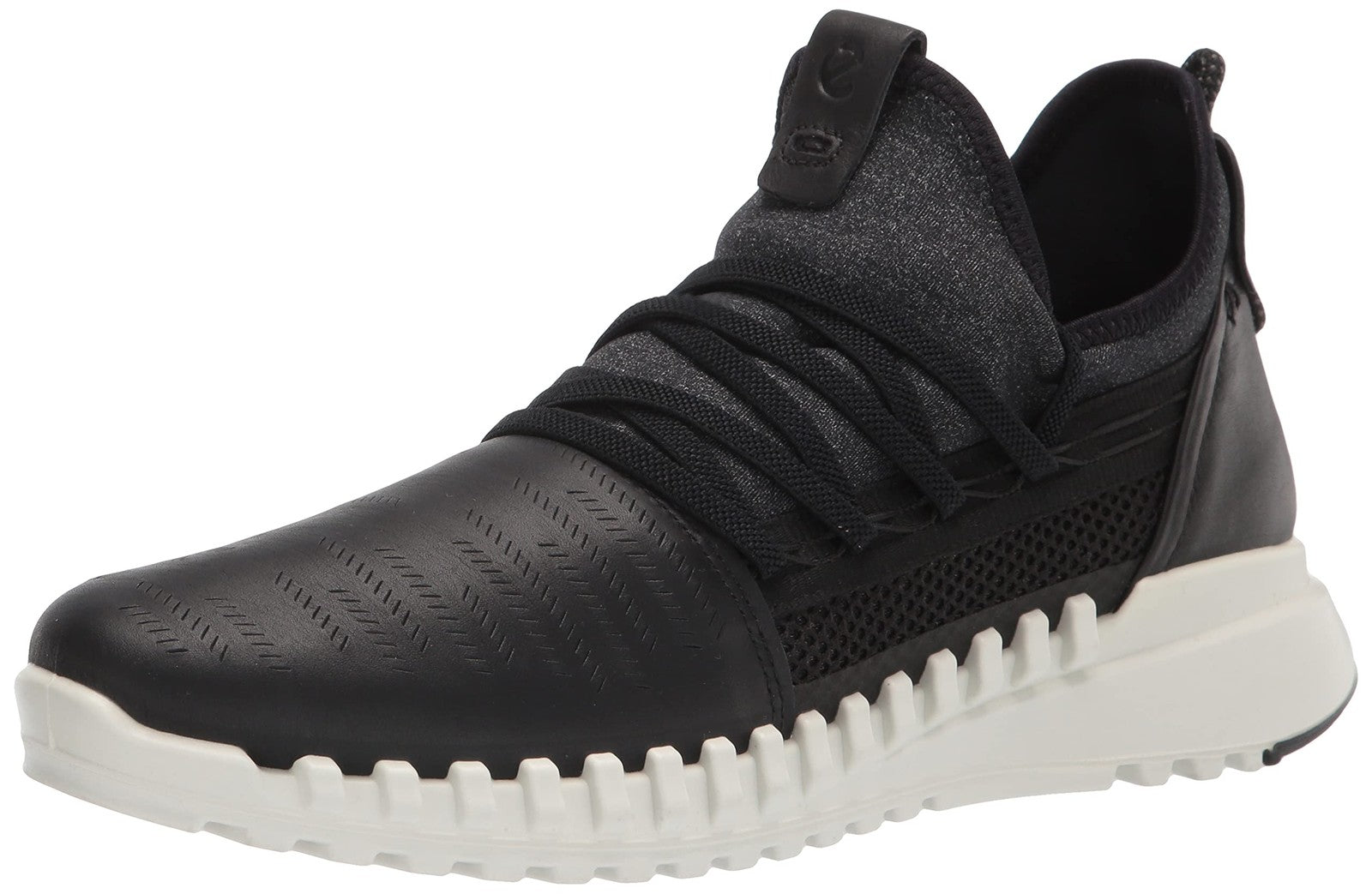 ECCO Women's ZipFlex Low Cut Boot Sneaker, Black, 9-9.5