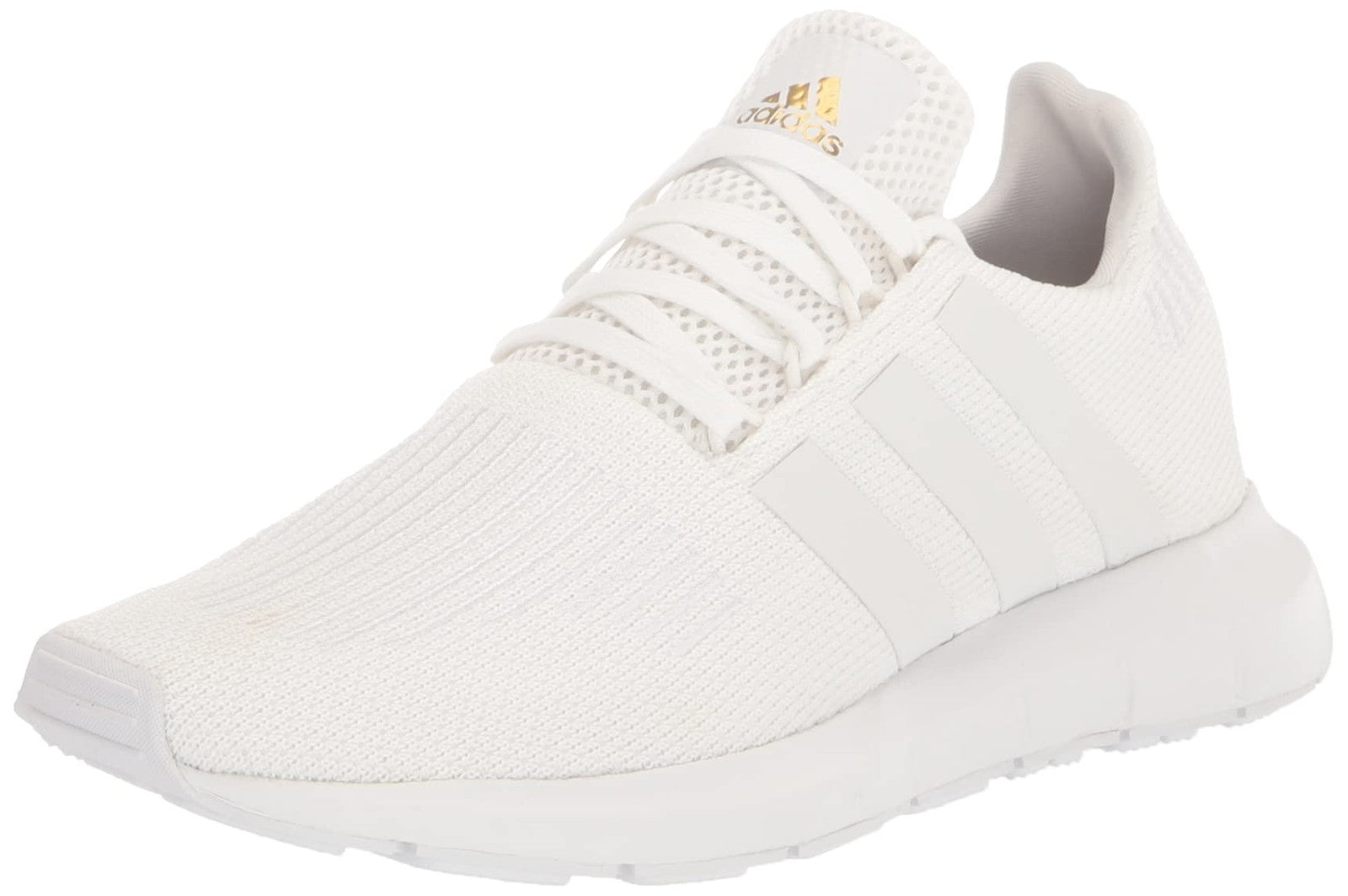 adidas Womens Swift Run White/White/Gold Metallic 8