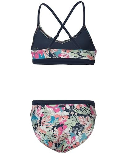 Girls' Roxy Bikini Swimsuit Set, Indigo Moody, Size 12, Quick-Dry