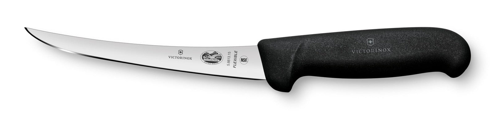 Victorinox 6-Inch Flexible Boning Knife, Curved Blade, Black