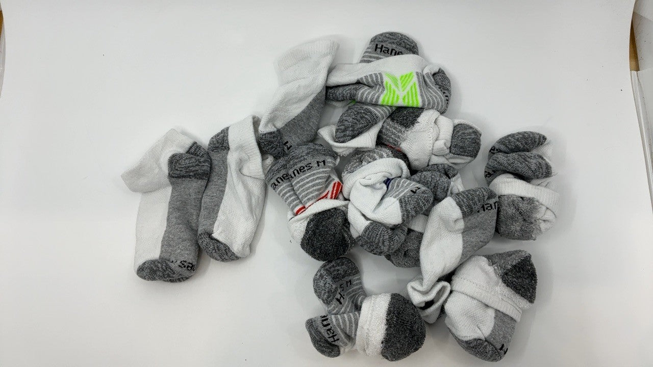 Hanes 10-Pack Baby Girls Ankle Socks, Lightweight, Assorted Colors, 4-5T