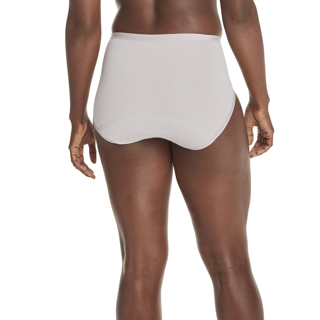 Hanes Women's Fresh & Dry 3-Pack Period Briefs, Size 9, Beige/Gray/Black