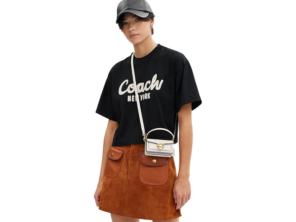 COACH Tabby 12 Cross Body Women's Handbags Chalk, Leather