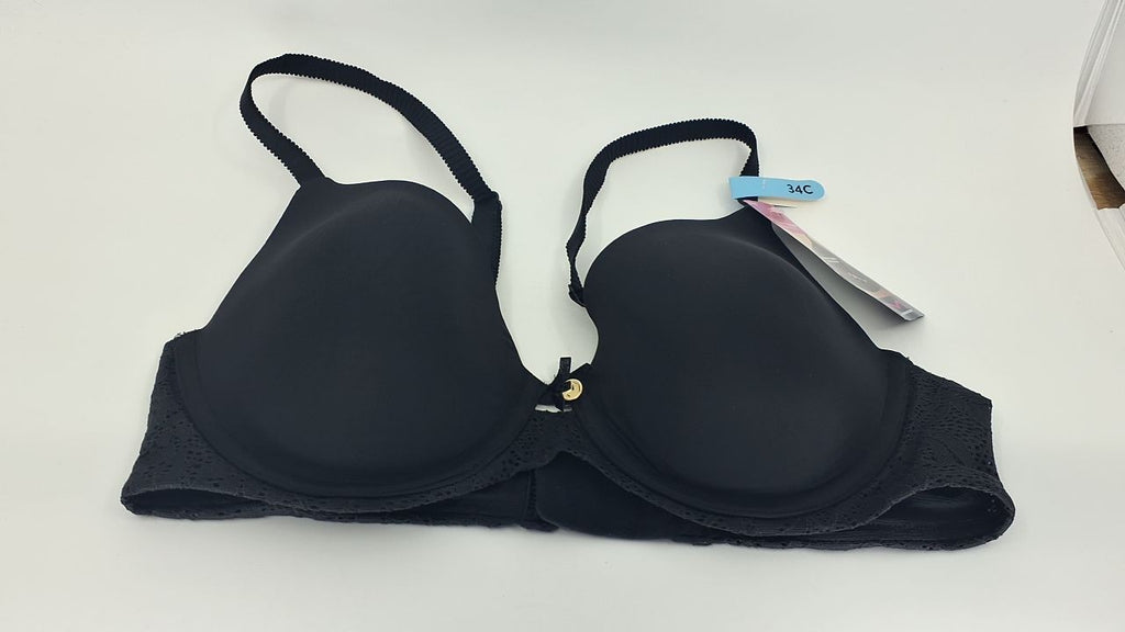 Maidenform Women's Underwire Bra 34C Black Full Coverage Custom Lift