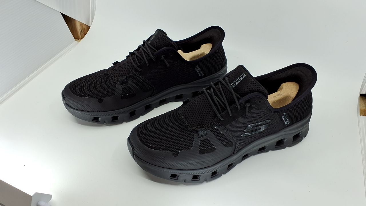 Skechers Men's Slip-Resistant Glide-Step Pro Slip-ins Work Sneakers, Black, 9