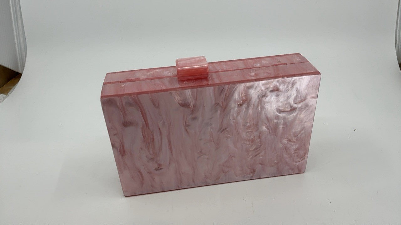 Stylish Pink Clutch w/ Beaded & Pearl Details, Perfect for Special Occasions