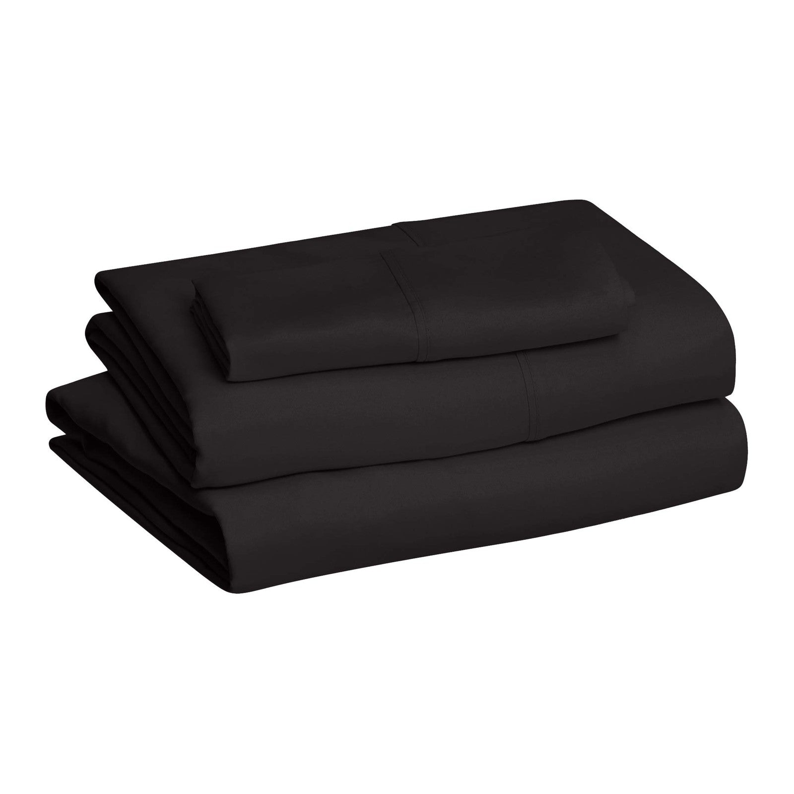 Lightweight Microfiber Sheet Set, Twin XL, 3-Piece, Deep Pockets, Black