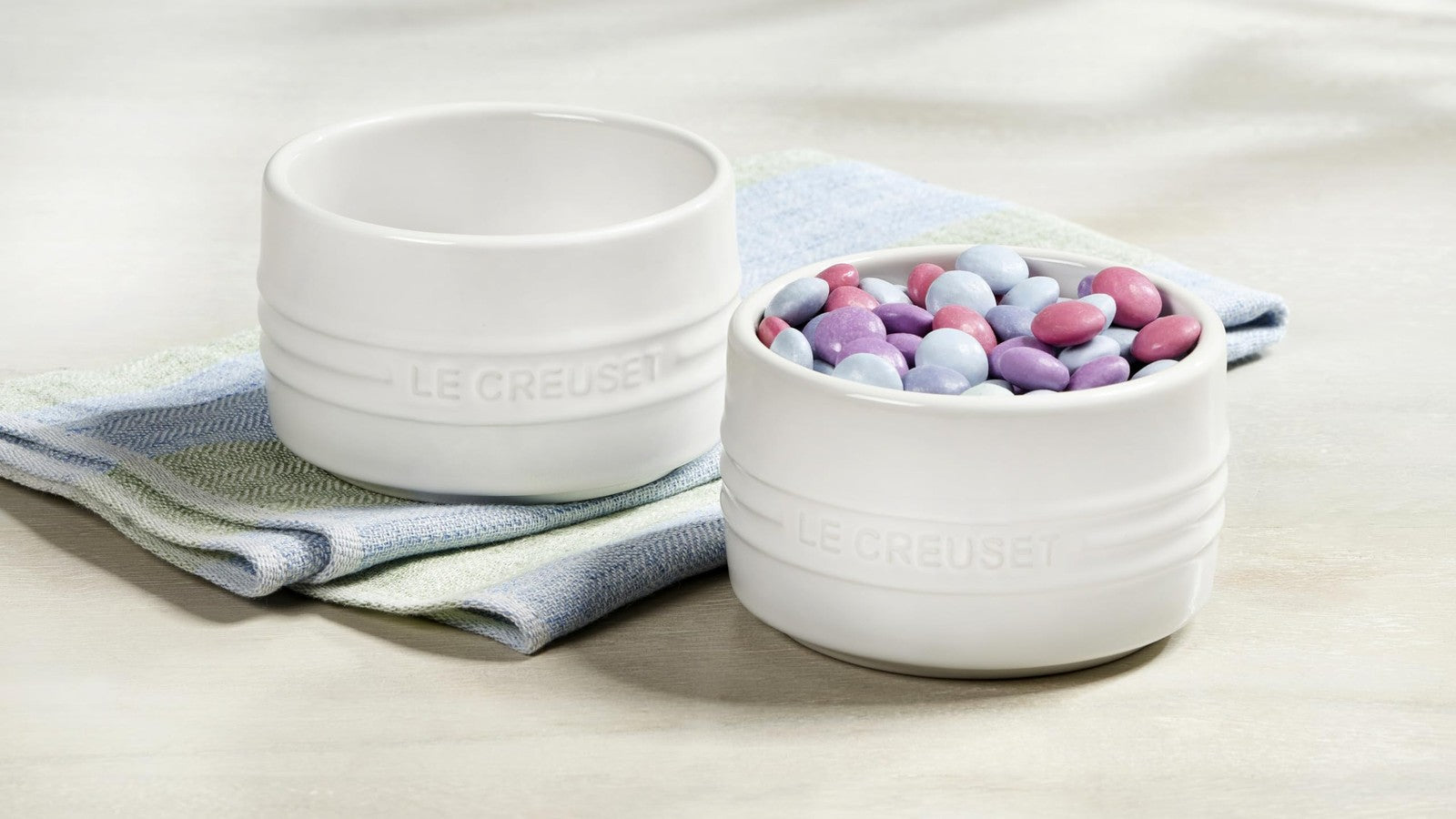 Le Creuset Stoneware Round Straight Wall Ramekin, 6.75oz., Cerise