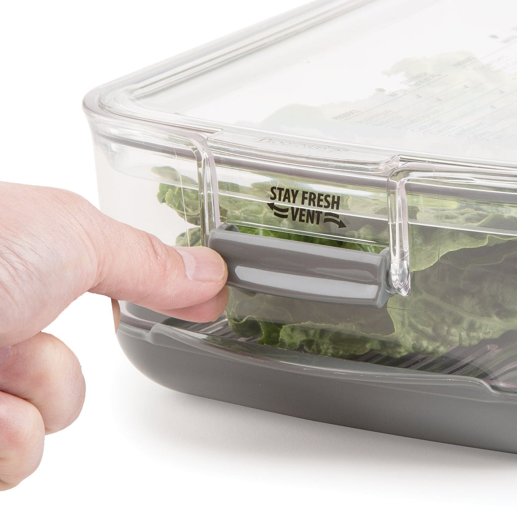ProKeeper 3-Quart Food Storage Container, Vent System for Produce