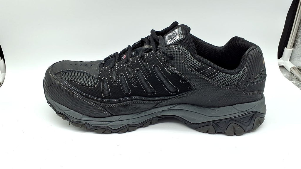 Skechers Cankton Steel Toe Work Shoe 13W Black/Charcoal Memory Foam