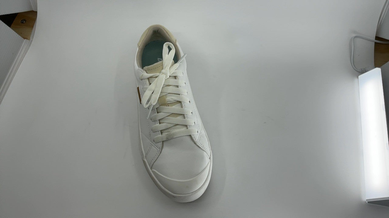 Dr. Scholl's Womens Time Off Platform Sneaker, White Smooth, Size 6.5