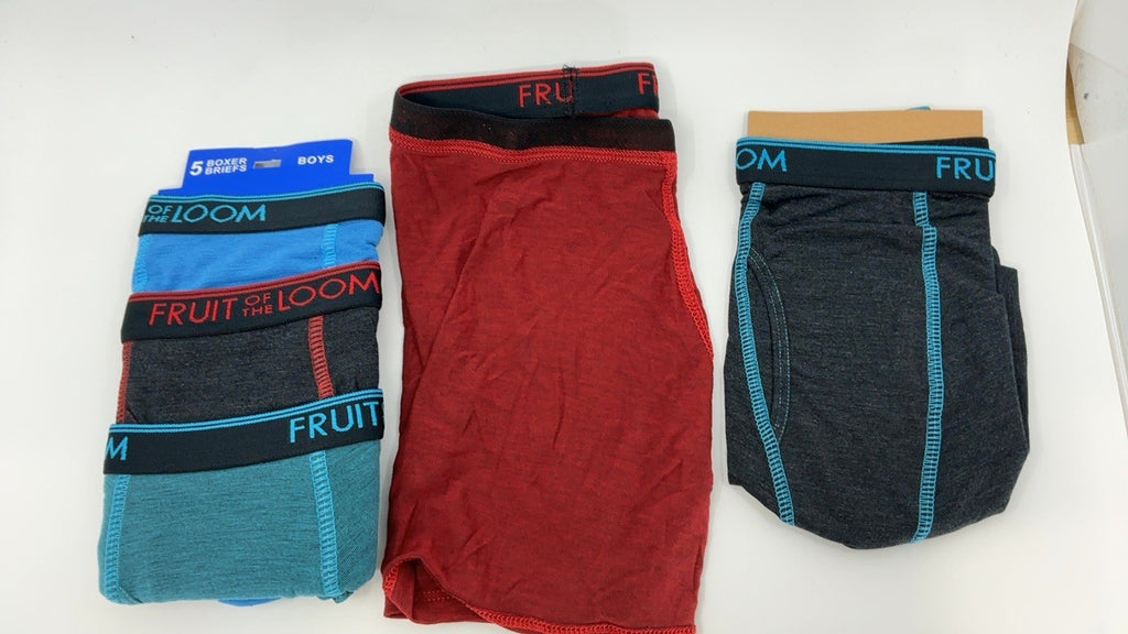 Fruit of the Loom Boys' Boxer Briefs, Large, 5 Pack, Assorted Colors