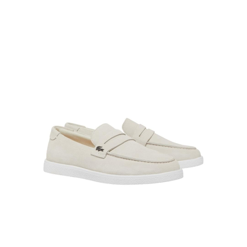 Lacoste Men's Cochet Loafer, Off White/White, 7.5