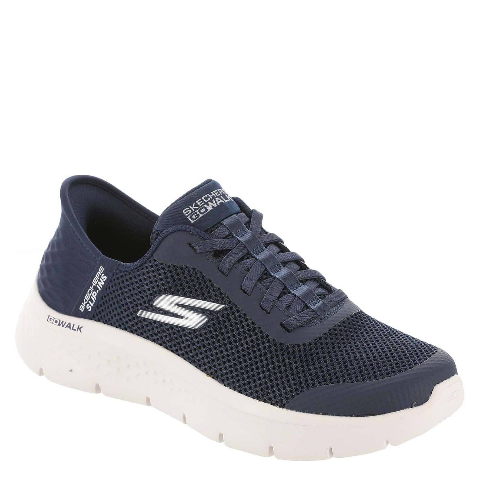 Skechers Women's Go Walk Flex Slip-Ins, Athletic Mesh, Navy/White, 8.5