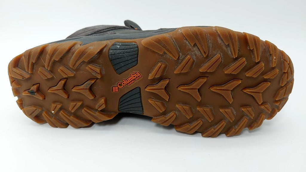 Columbia Mens Newton Ridge Plus II Suede Waterproof, Dark Grey/Gold Amber, 8.5