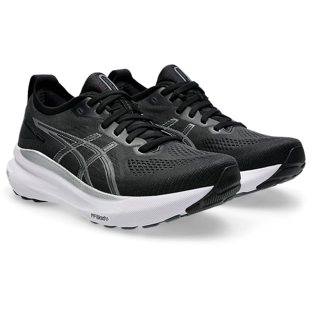 ASICS Women's Gel-Kayano 31 D Running Shoes, 8, Black/Pure Silver