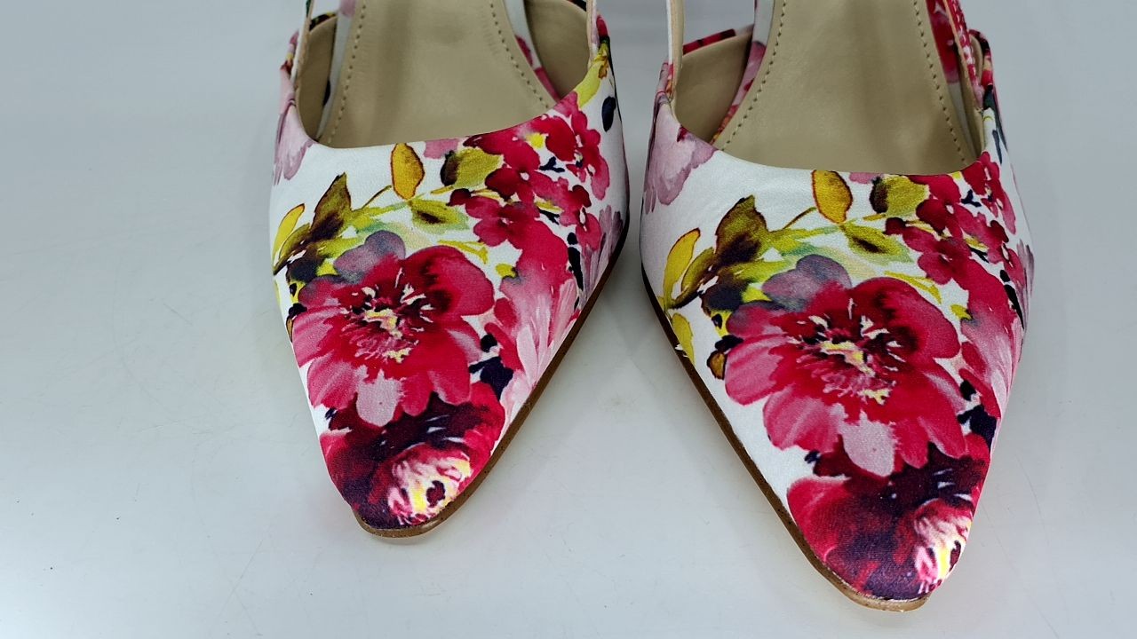 Nine West Women's Vassa Pump, Pink Tea Party Floral Multi 660, 7