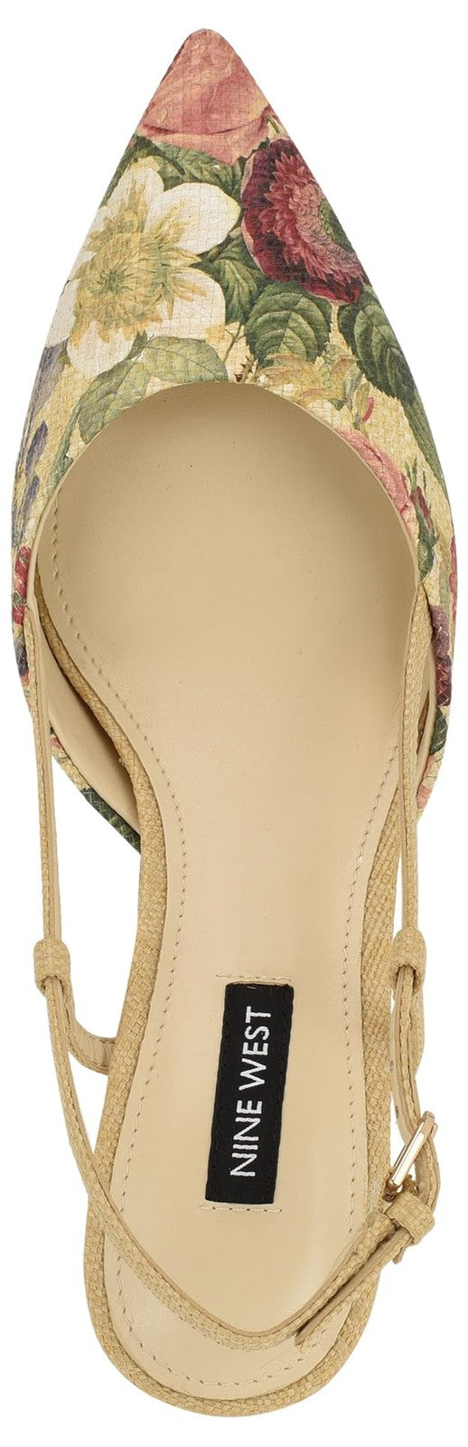 Nine West Women's Rhonda Pump, Natural Vintage Floral Multi 140, 10
