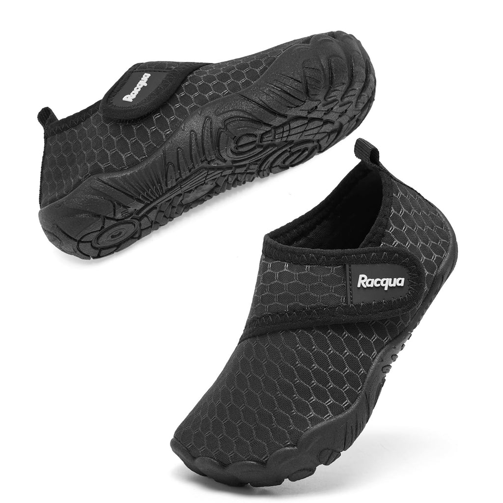 Racqua Toddler 9 Black Water Shoes Quick Dry Non-Slip Swim Aqua
