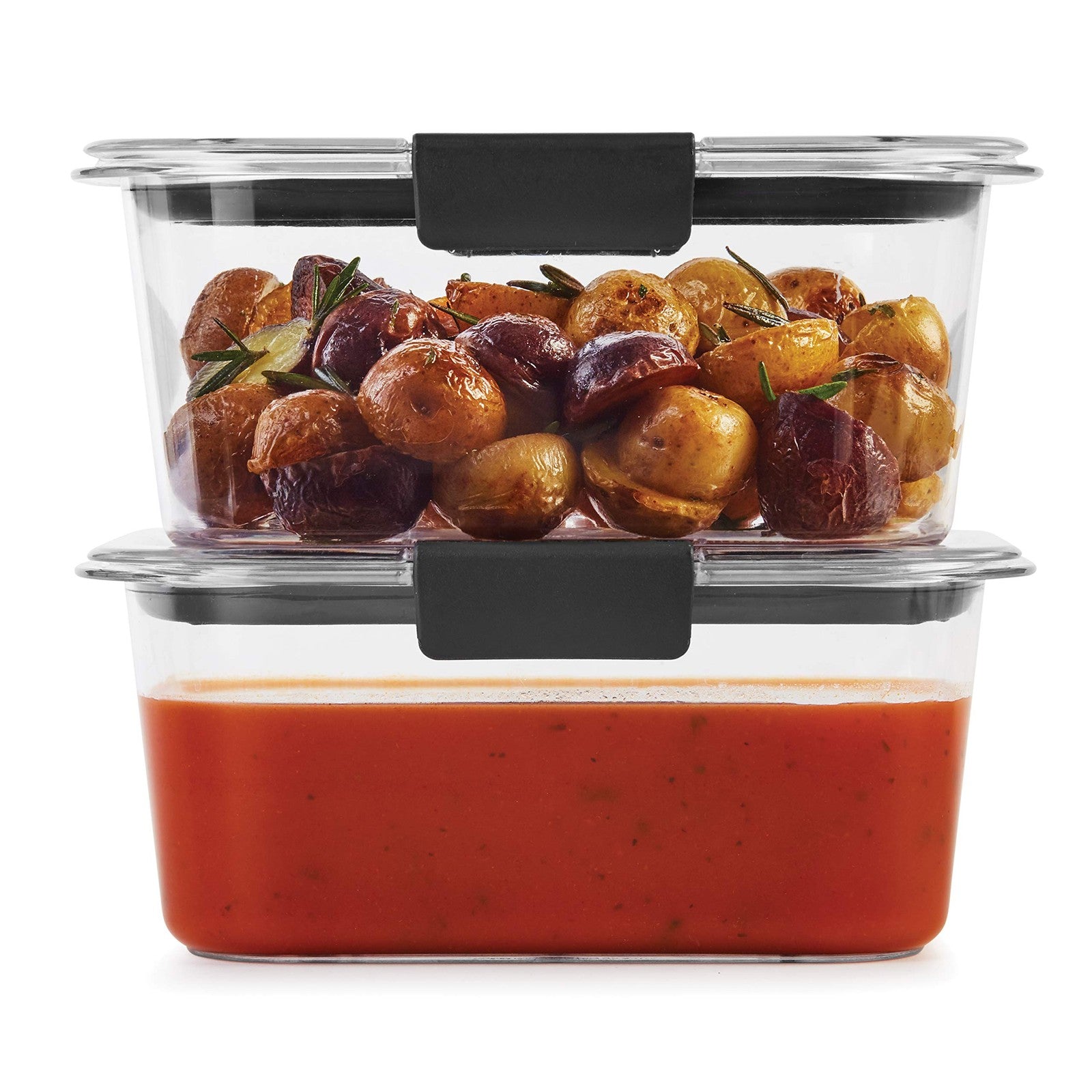 2-Pack Rubbermaid Brilliance Food Storage Containers, 4.7 Cup, Leak-Proof