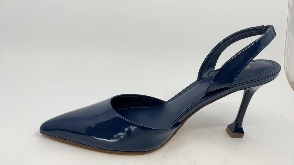 Marc Fisher Women's HADYA Pump, Dark Blue Patent 400, 8
