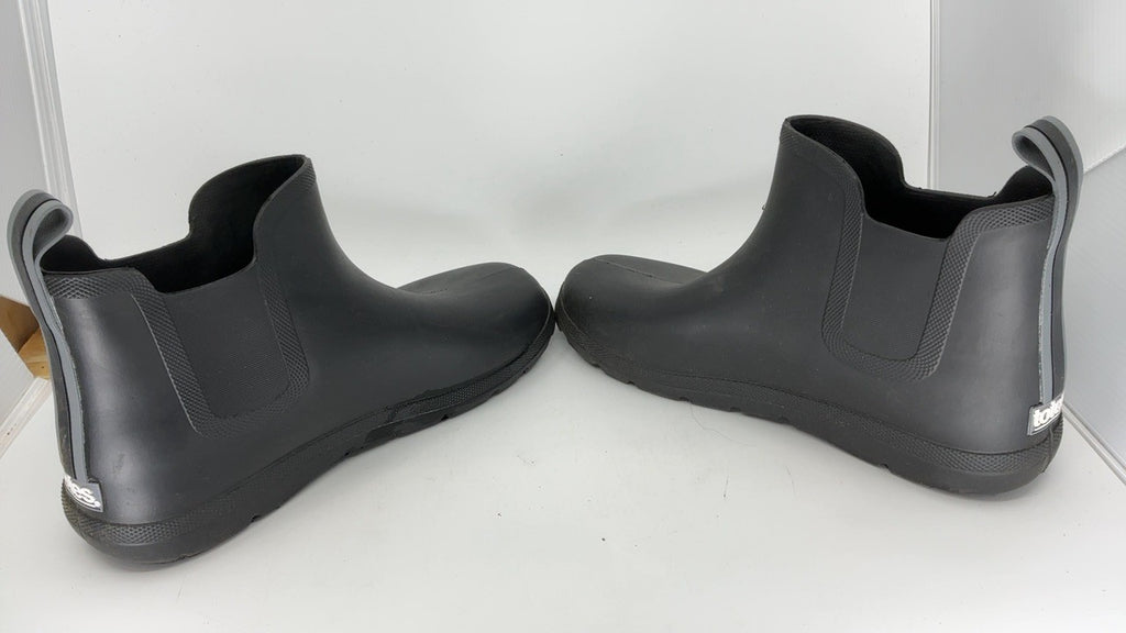 Totes Men's Waterproof Chelsea Boots 11 Black Rubber Rain Shoes