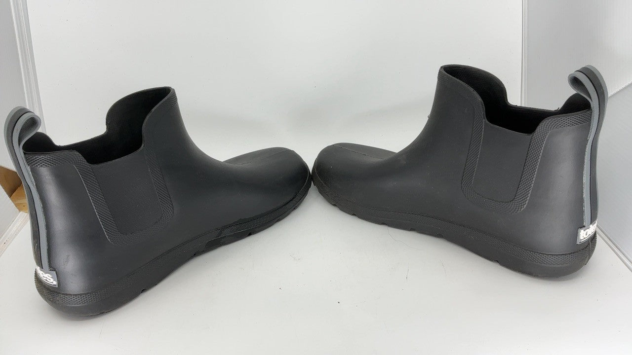 Totes Men's Waterproof Chelsea Boots 11 Black Rubber Rain Shoes