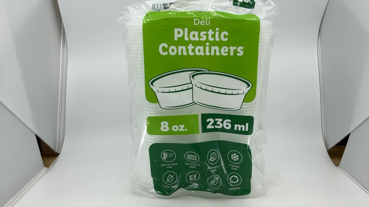 Leakproof 8 oz Food Storage Containers - 50 Set, Stackable & BPA Free