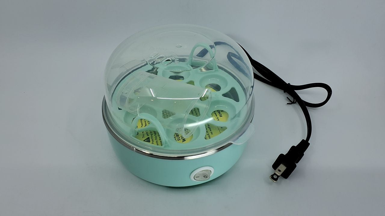 7-Egg Capacity Electric Egg Cooker Retro Mint, Auto Shut-Off Feature