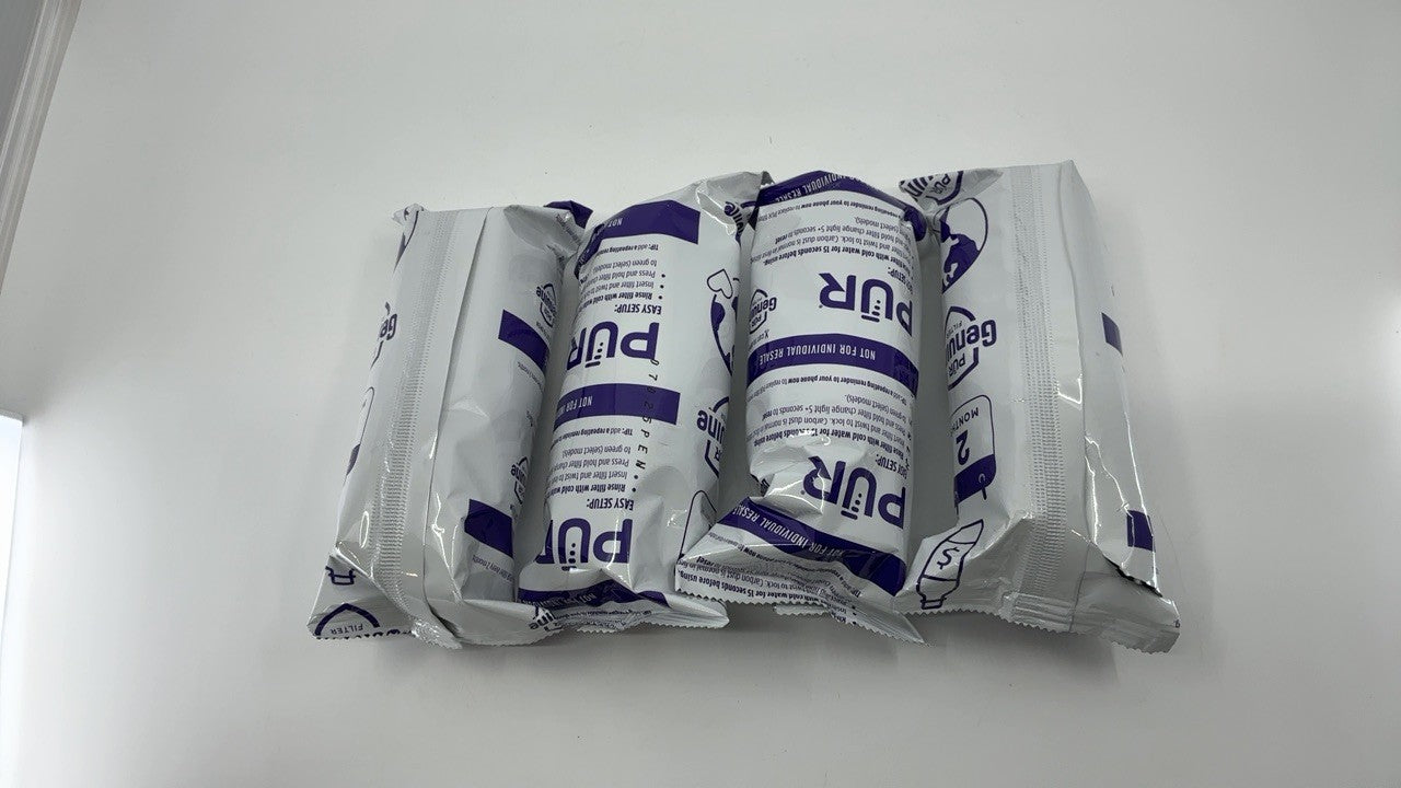 PUR 4-Pack Water Pitcher Filters, Blue, 2-in-1 Filtration Technology