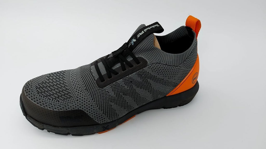 Timberland PRO Men's Radius Knit Safety Toe Slip-On Work Shoe 9M Grey/Orange