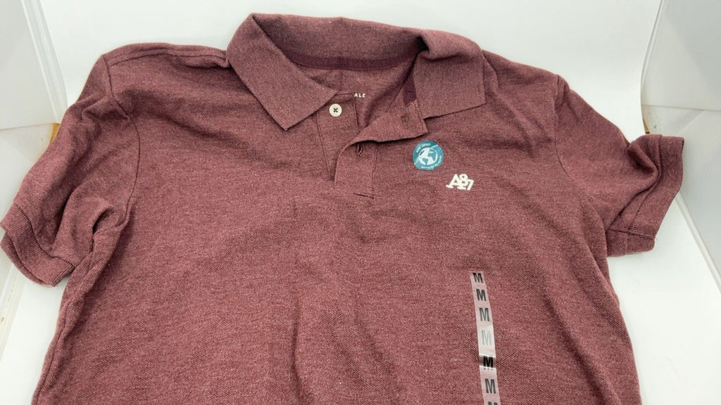 AEROPOSTALE Men's Polo, Dark Burgundy, Medium