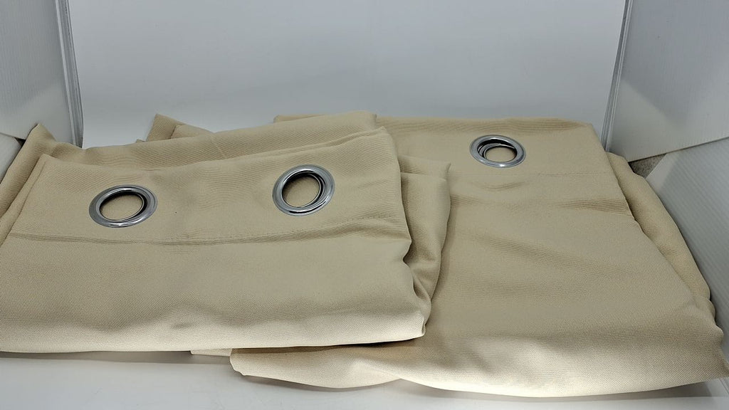 Light Filtering Grommet Top Curtains 54x108 Natural 2-Pack Indoor Outdoor