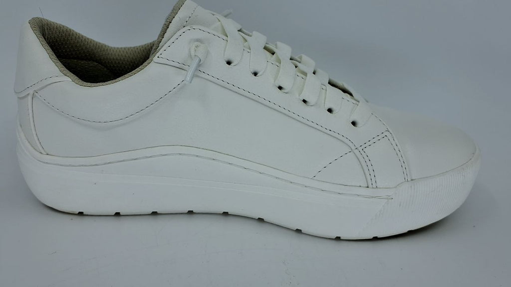 Dr. Scholl's Shoes Women's Time Off Go Sneaker, White Smooth, 7