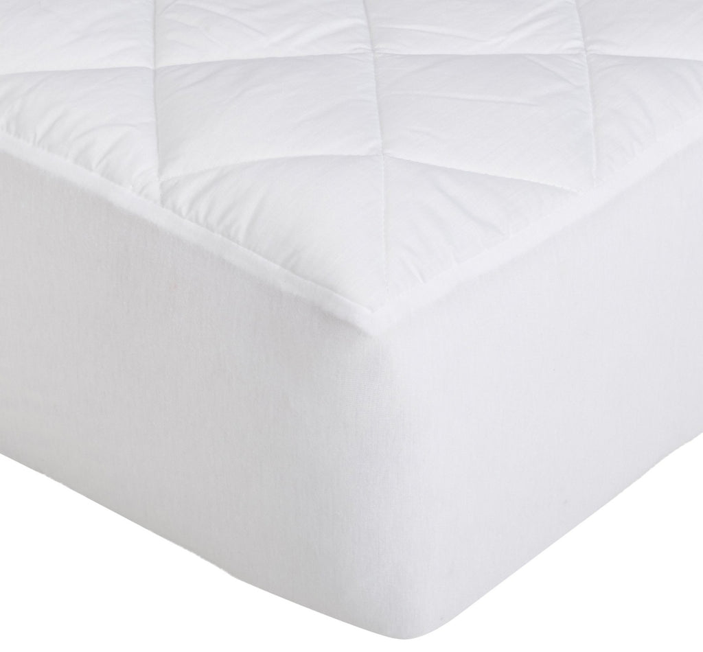 Full Size Quilted Mattress Topper Pad, 18 In Deep, Hypoallergenic, White