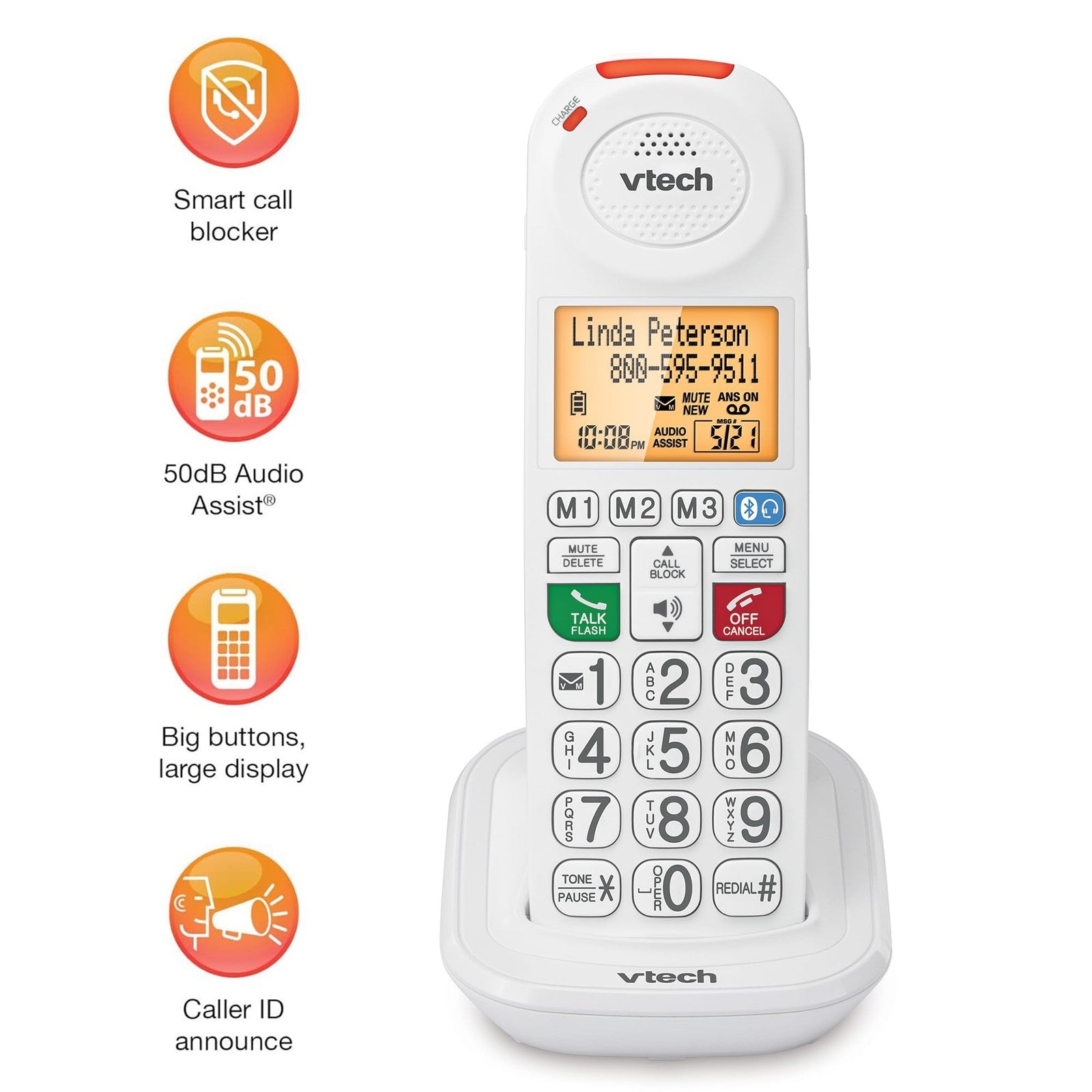 VTech SN5107 Additional Handset for SN5127 & SN5147 - Senior Friendly