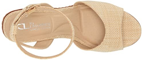 CL by Laundry Women's Beaming Cloud Patent Wedge Sandal, Natural, 7.5