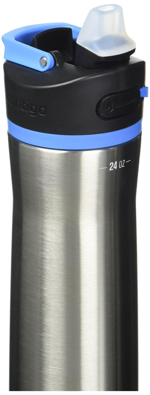 Contigo Ashland Water Bottle, 24 oz, Stainless Steel w/Blue Poppy