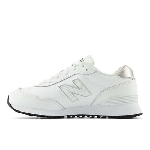 New Balance Women's 515 V3 Sneaker, White/Silver, 7.5 W