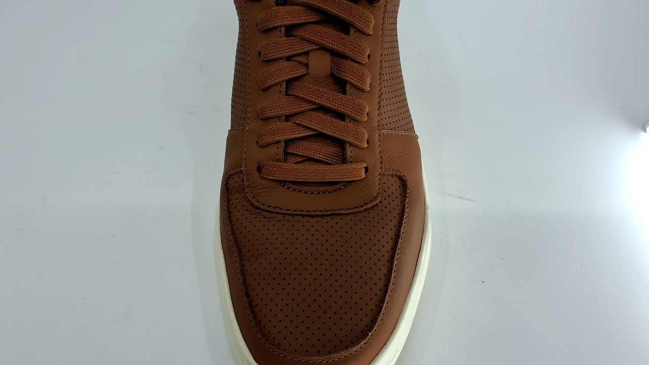 Cole Haan mens Grand Crosscourt Modern Perforated Sneaker, Tan Leather, 10.5W