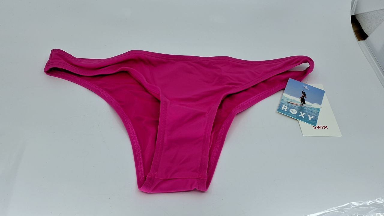 Roxy Women's Bikini Bottoms, Maui Pink, Stretch Fabric, UPF 50+, Size S