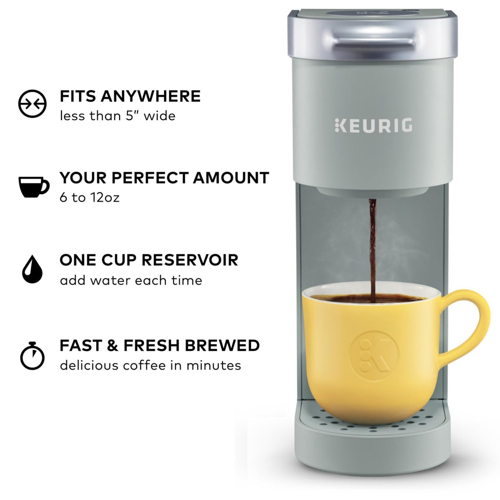 Keurig K-Mini Coffee Maker, 6-12oz Brew Sizes, Studio Gray, Small Space