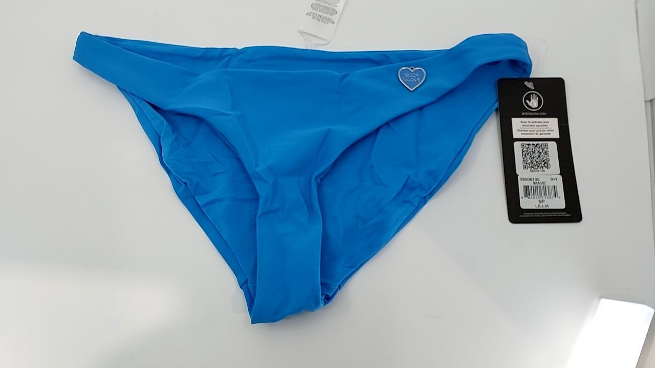 Smoothies Lillia Solid Bikini Bottoms, Fuller Coverage, Blue Wave, Small